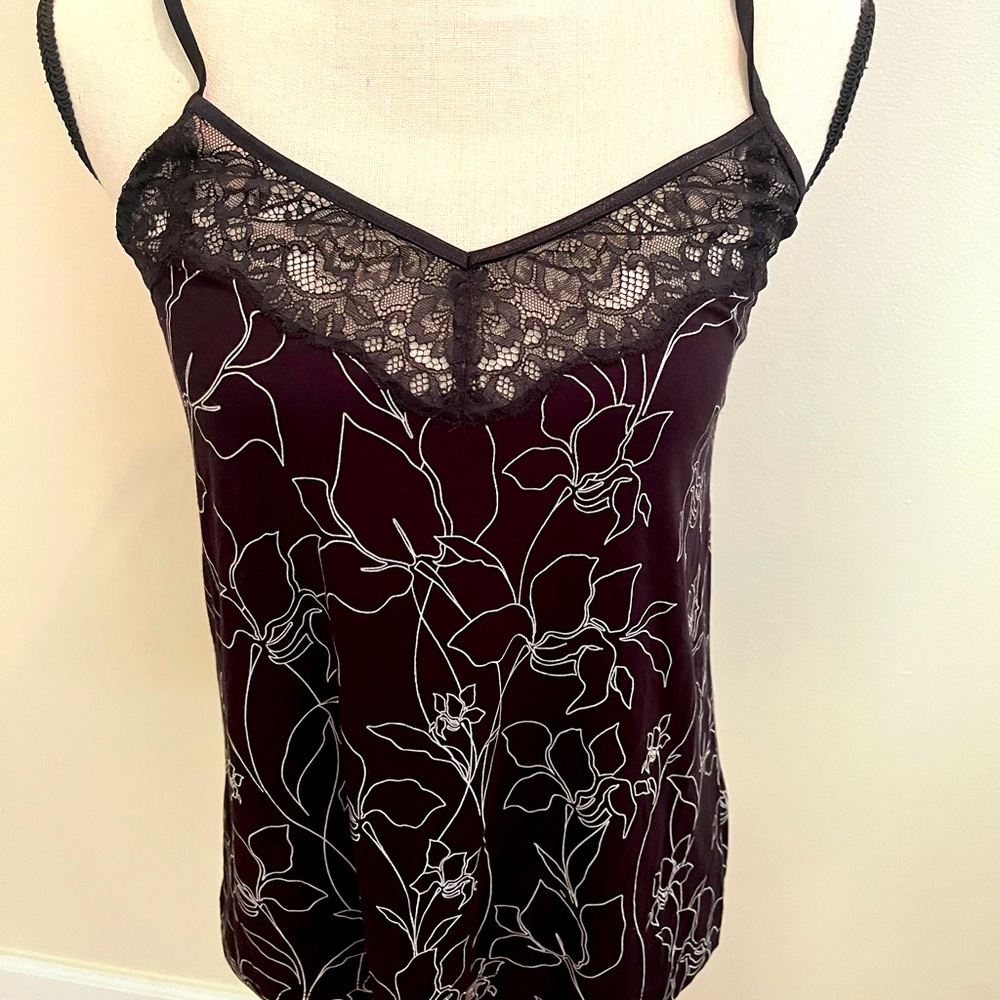 Soma Black and Burgundy Lace Camisole-NEW